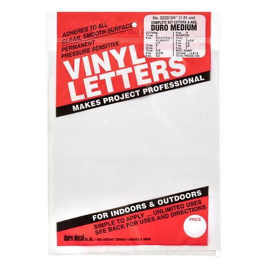 Find The Duro Vinyl Letters White At Michaels